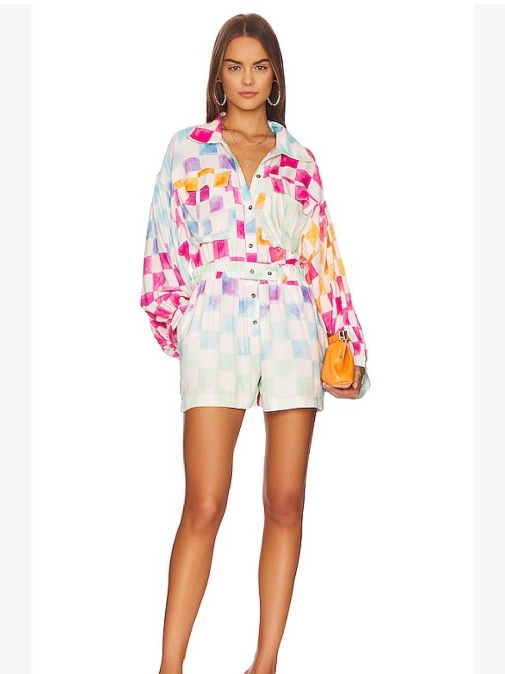 Jen's Pirate Booty Multicolor Pastel Checkered Shorts